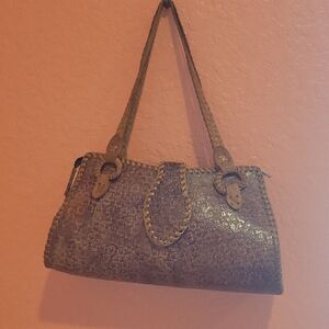 Handmade Tooled Leather Handbag Purse